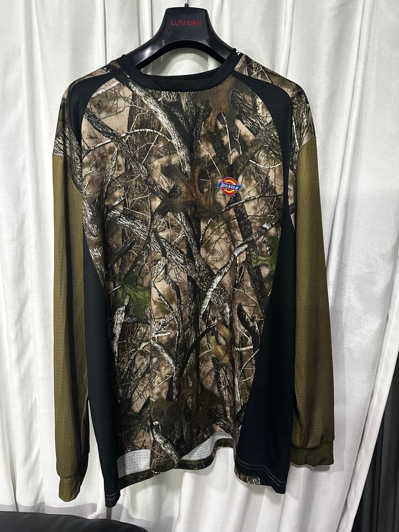 Dickies 迷彩 長袖カットソー Supremeロゴ