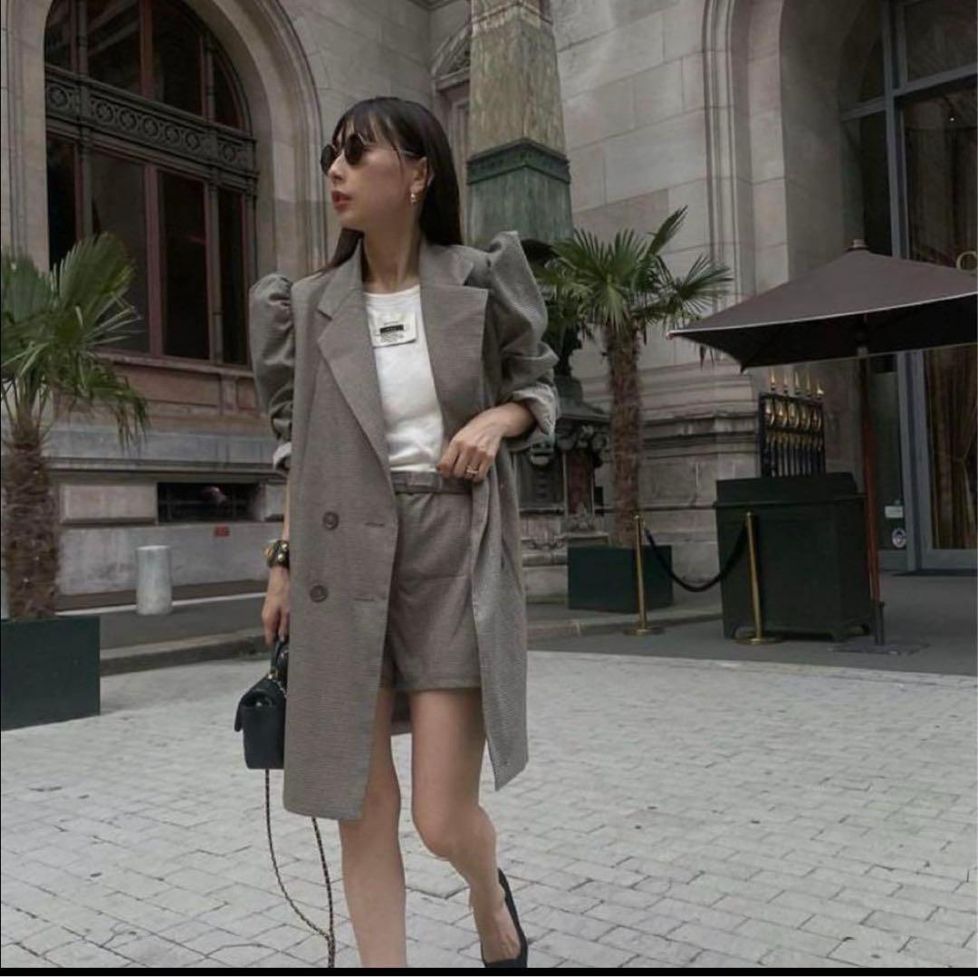 ジャケット・アウター AMERI CHECK JACKET MINI DRESS