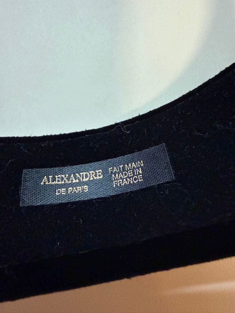 アレクサンドルドゥパリ　ベロアカチューシャ　ブラック