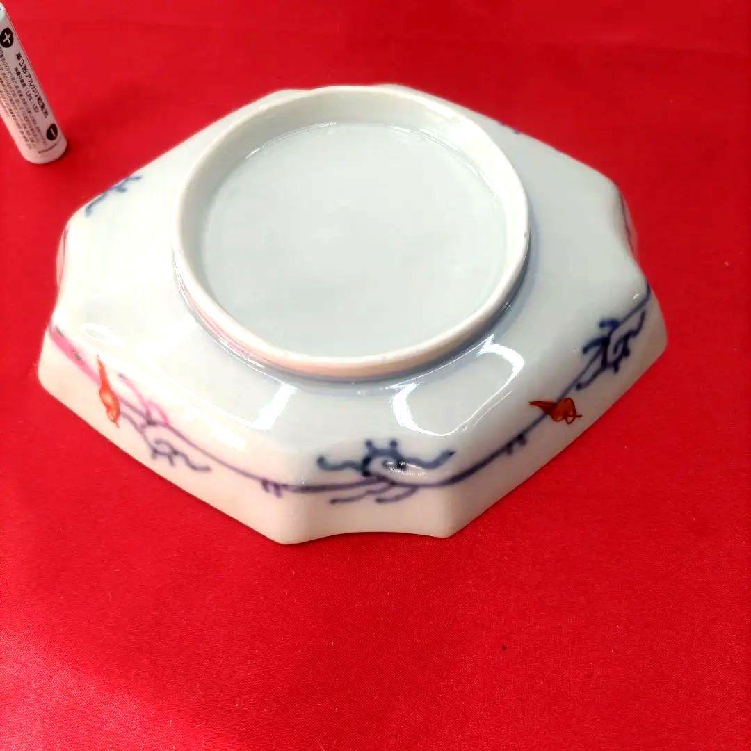 有田焼　伊万里焼　古伊万里　金彩　色絵　小皿　舟皿　八角皿　刺し身皿　5客セット