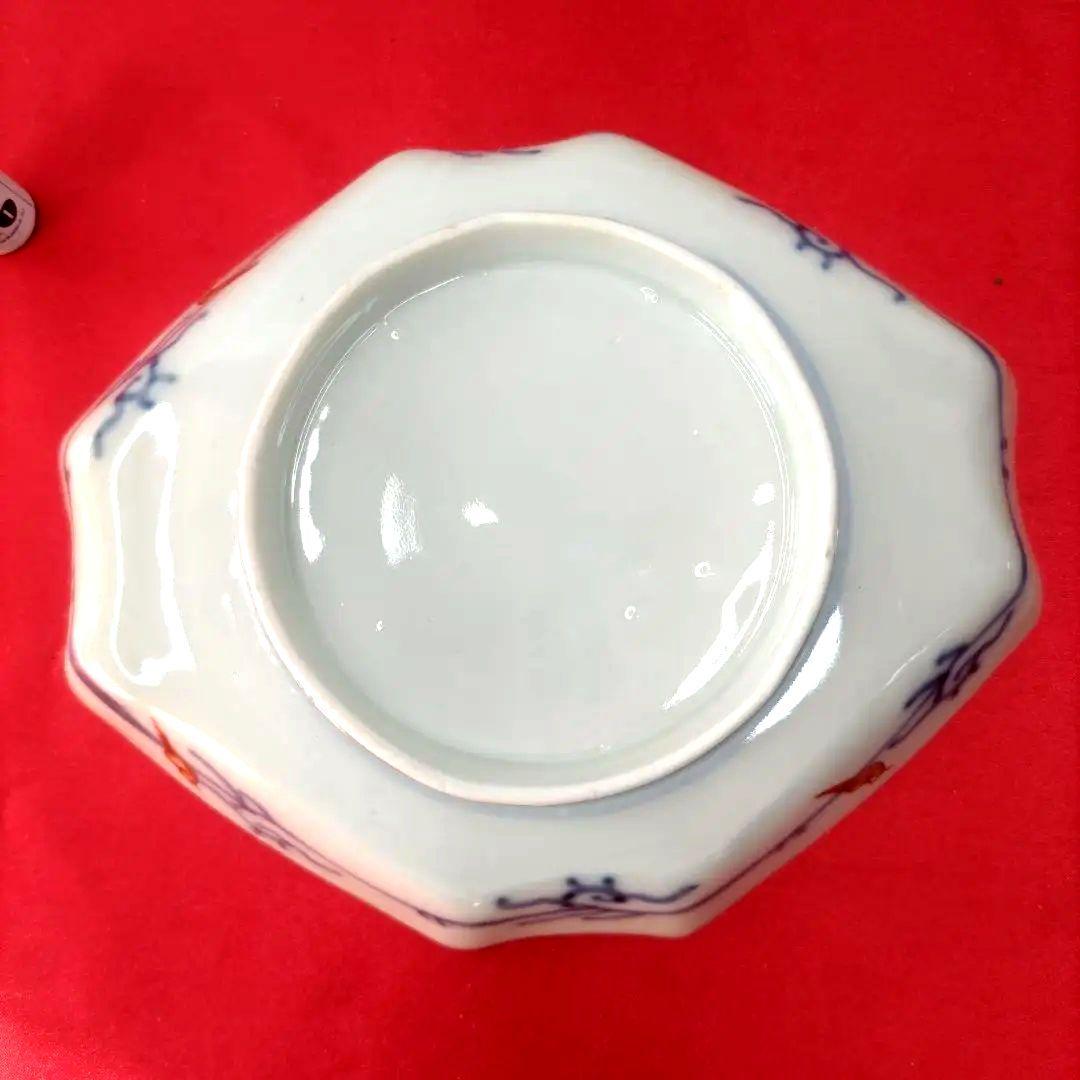 有田焼　伊万里焼　古伊万里　金彩　色絵　小皿　舟皿　八角皿　刺し身皿　5客セット