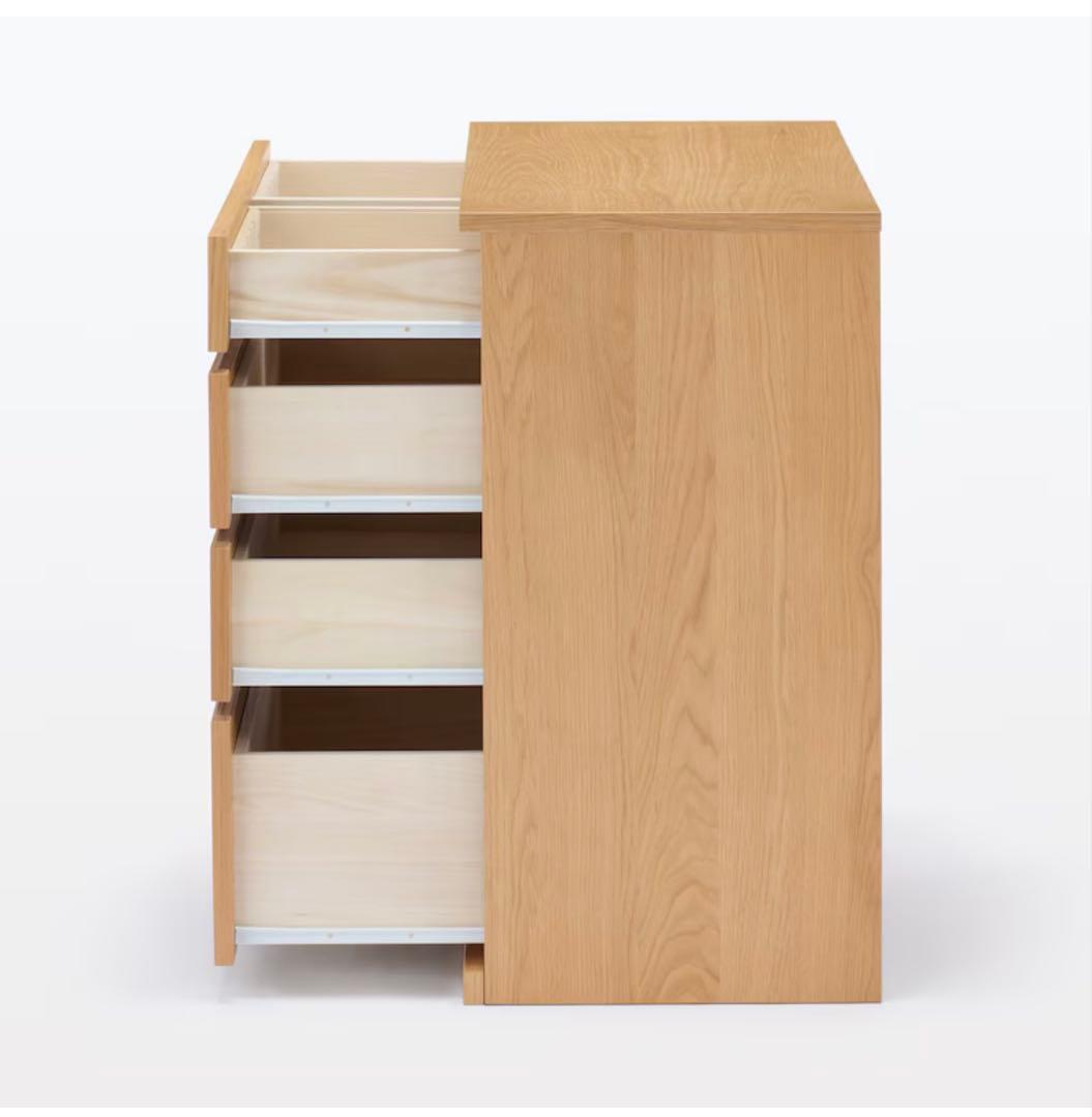 ピザさん専用/6月までお値下げ！【無印良品】木製チェスト4段 オーク材