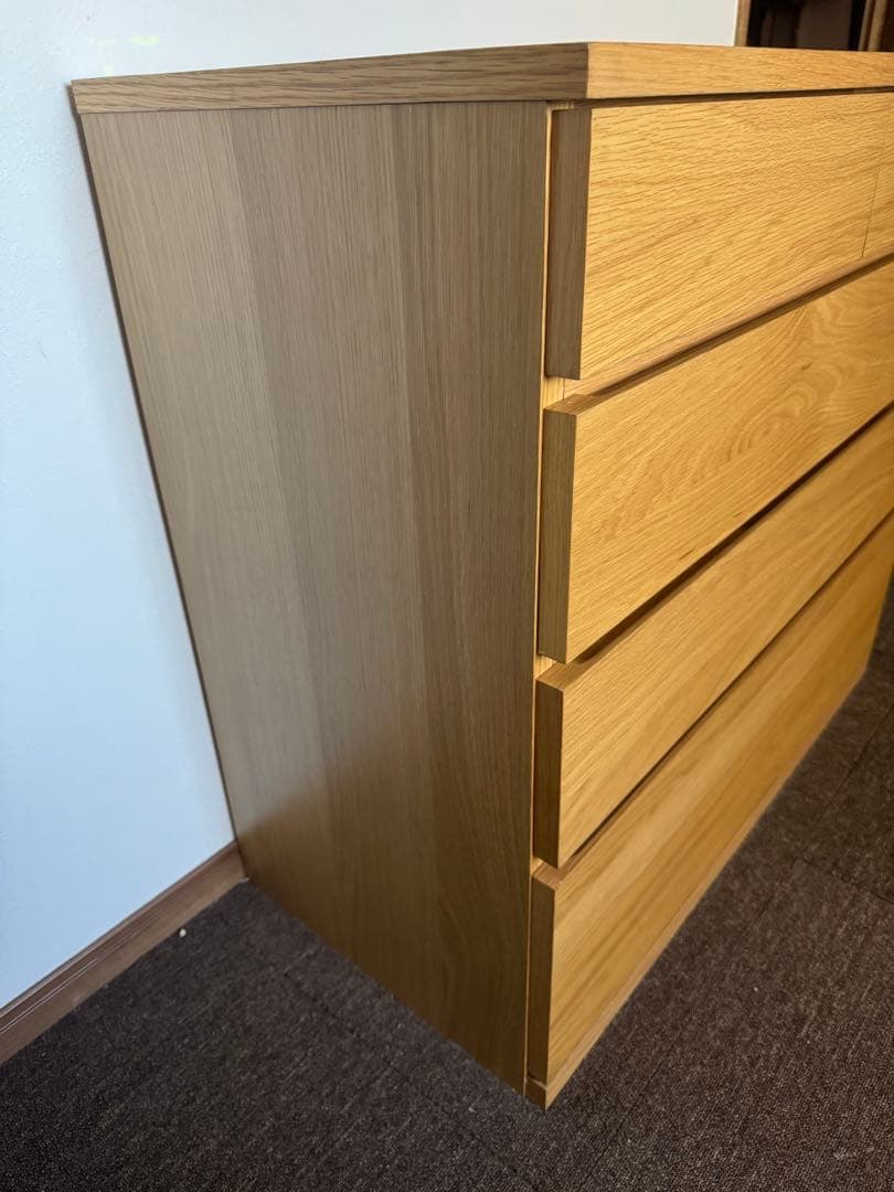 ピザさん専用/6月までお値下げ！【無印良品】木製チェスト4段 オーク材