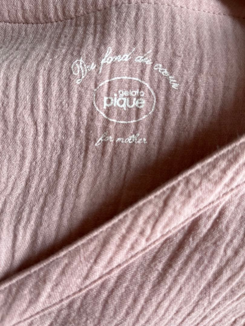 gelato pique ピンク　ジェラートピケ　マタニティガーゼワンピース