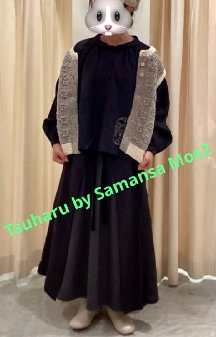 プロクリーニング済 超美品 Tsuharu ペルーニット 手編み前後ろ着ベスト