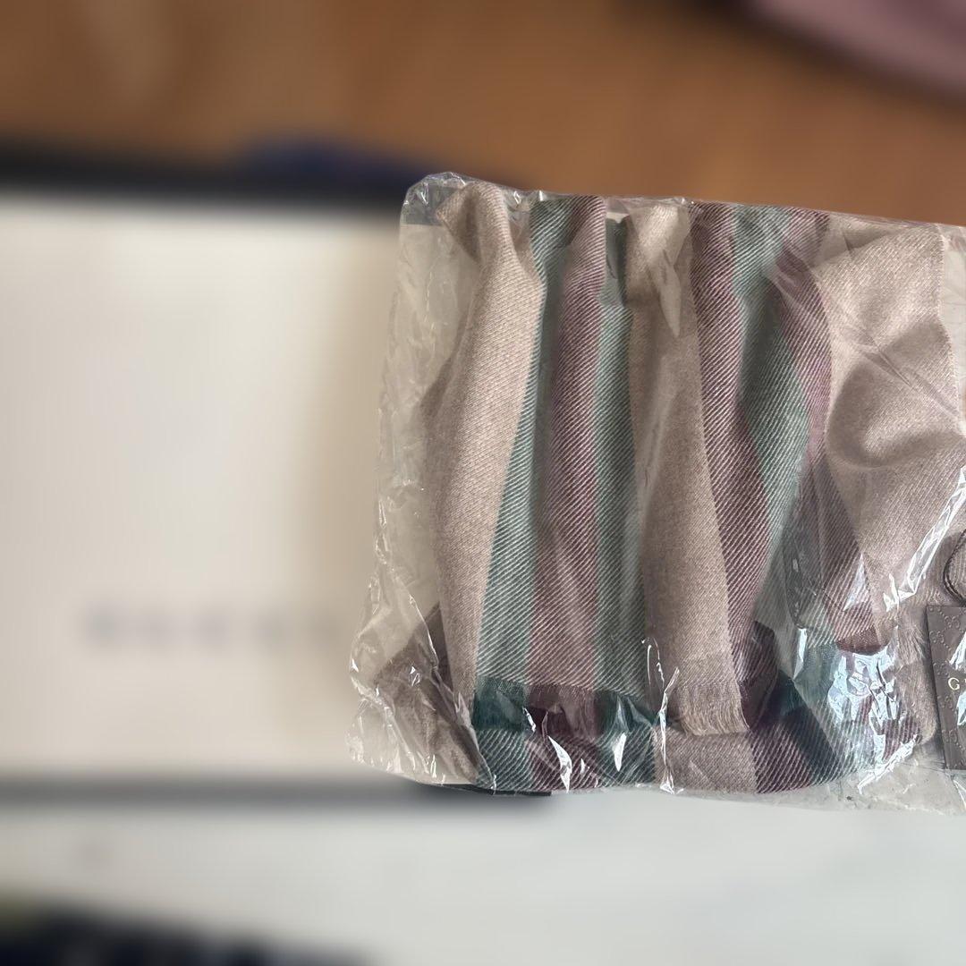 グッチ マフラー ウェビングライン マフラー ユニセックス 男女兼 ベージュ系