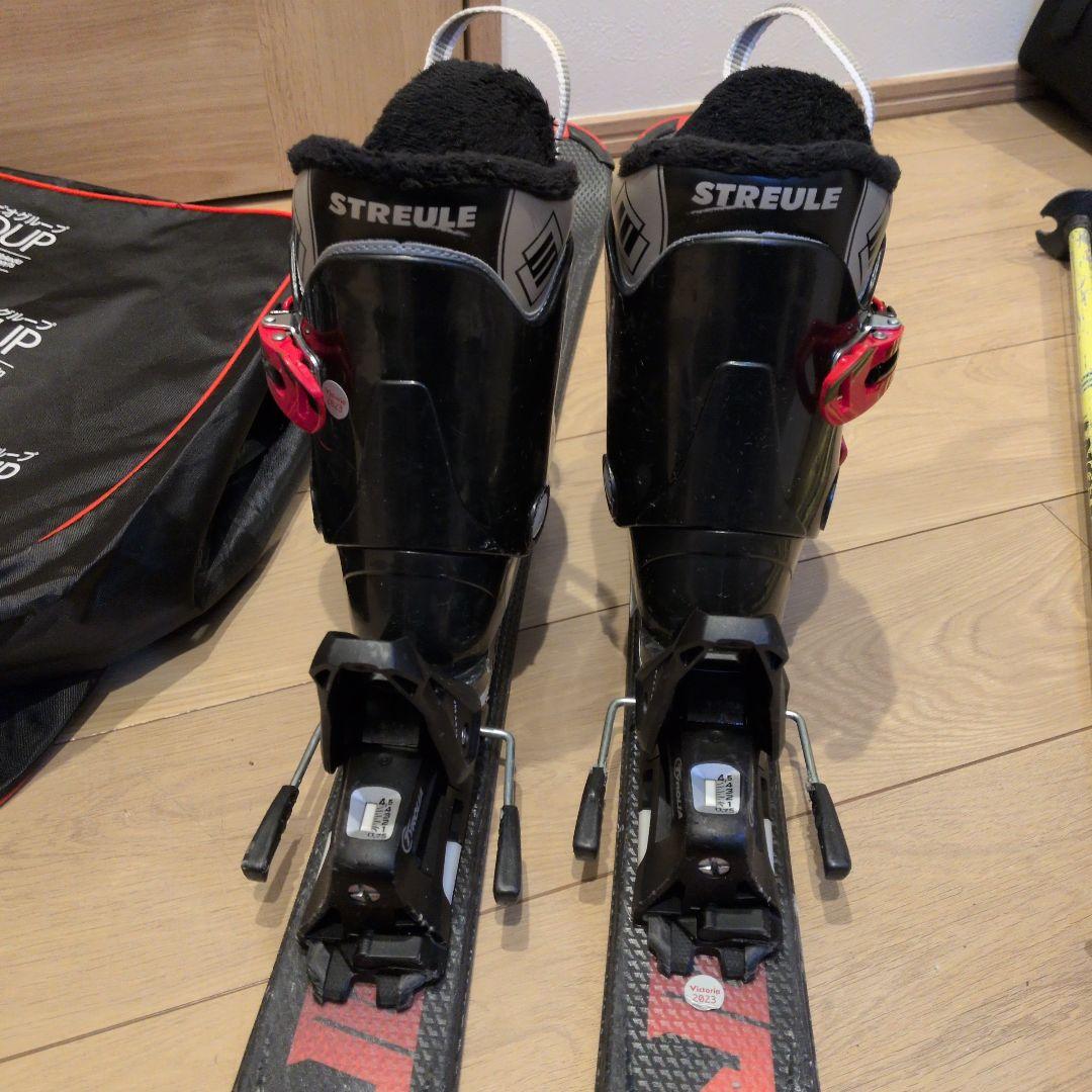 ジュニアスキー4点セット(板100cm、ブーツ20cm、ストック、靴袋)送料込み