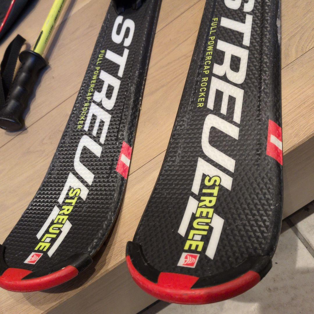 ジュニアスキー4点セット(板100cm、ブーツ20cm、ストック、靴袋)送料込み