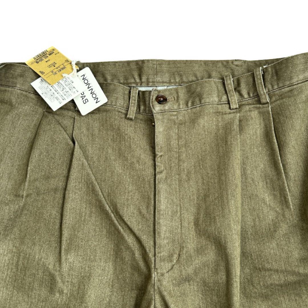 ❤️タグ付未使用❤️papas パパス タック付パンツ 56 2Xメンズカジュアル