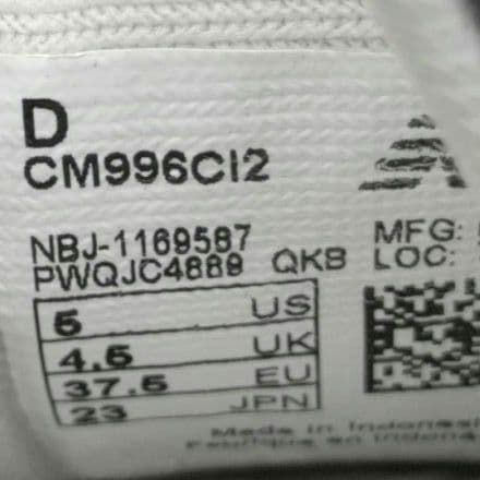 美品✨タグ付き　ニューバランス 996ブラック/グレー 23センチ