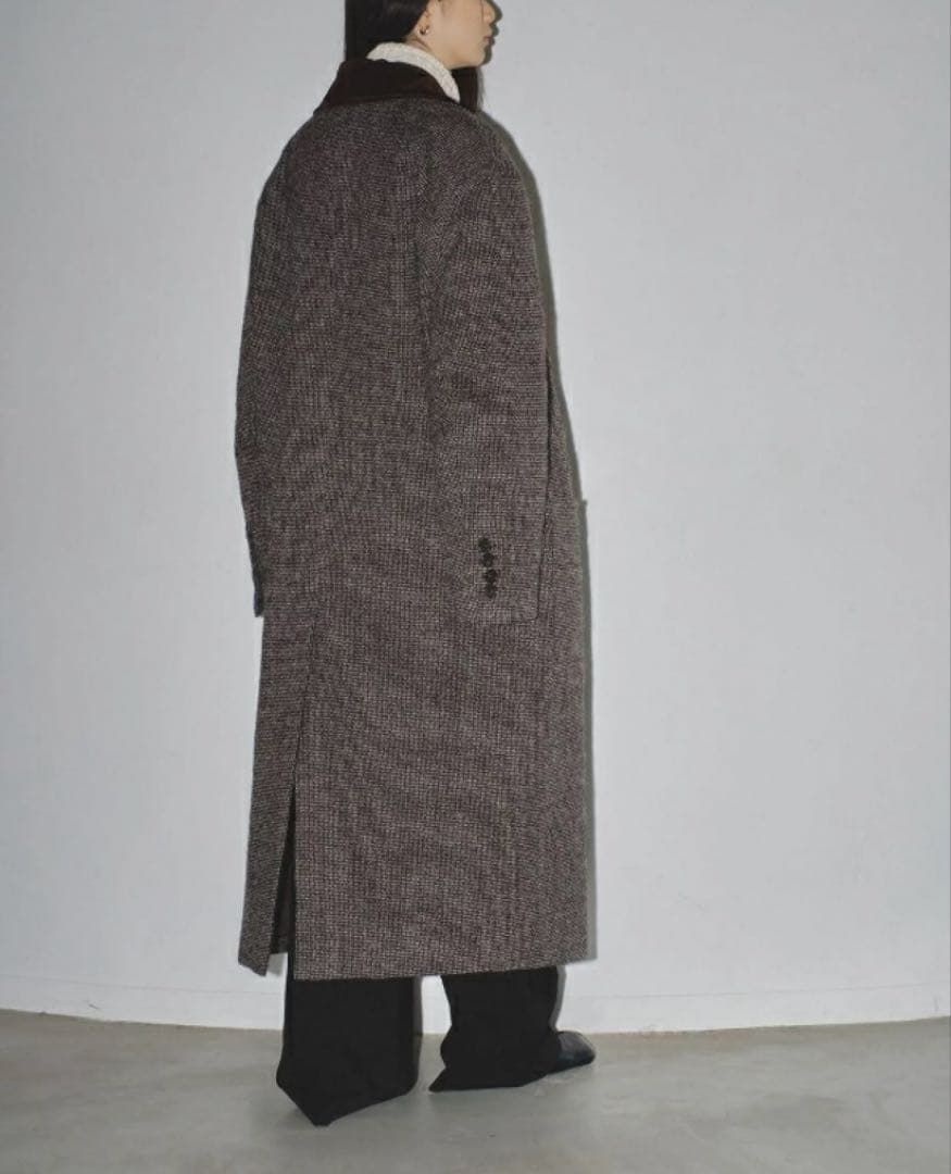 TODAYFUL ダブルカラーツイードコート