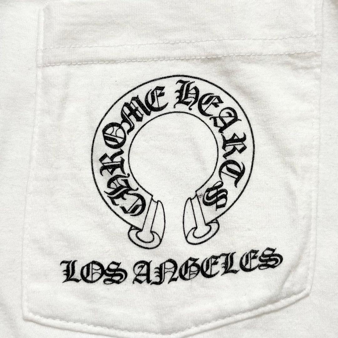 CHROME HEARTS ロンT バックロゴ ロサンゼルス ホワイト S