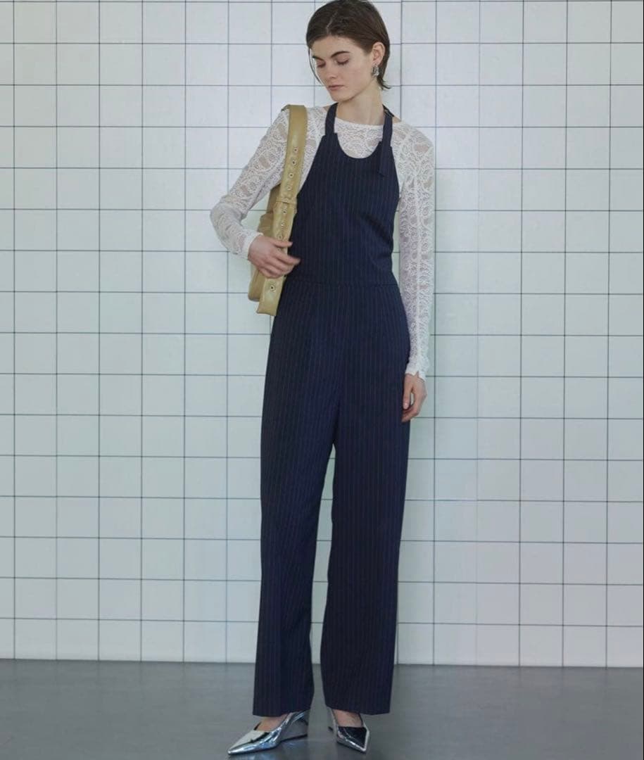 メゾンスペシャル　American Sleeve Stripe Jumpsuit