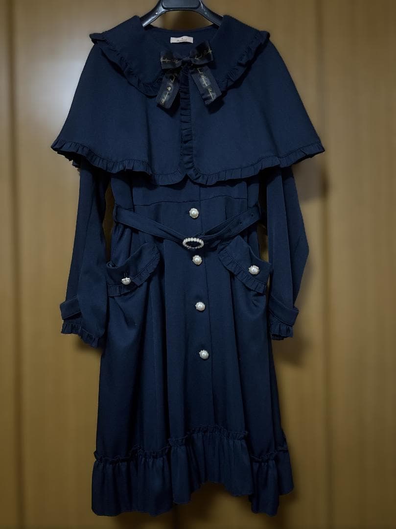 アマベル バッスルドレストレンチコート ネイビー Amavel