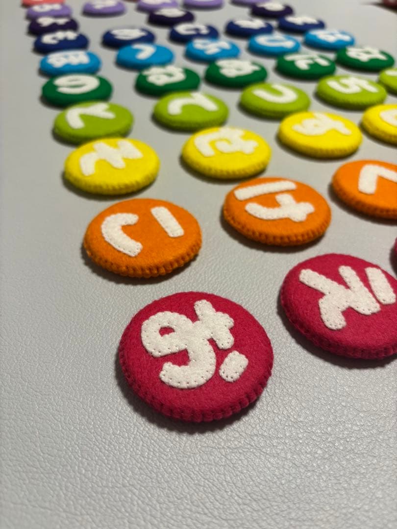 ハンドメイド　ひらがなフェルト文字　濁点セット　「き」「さ」表記変更