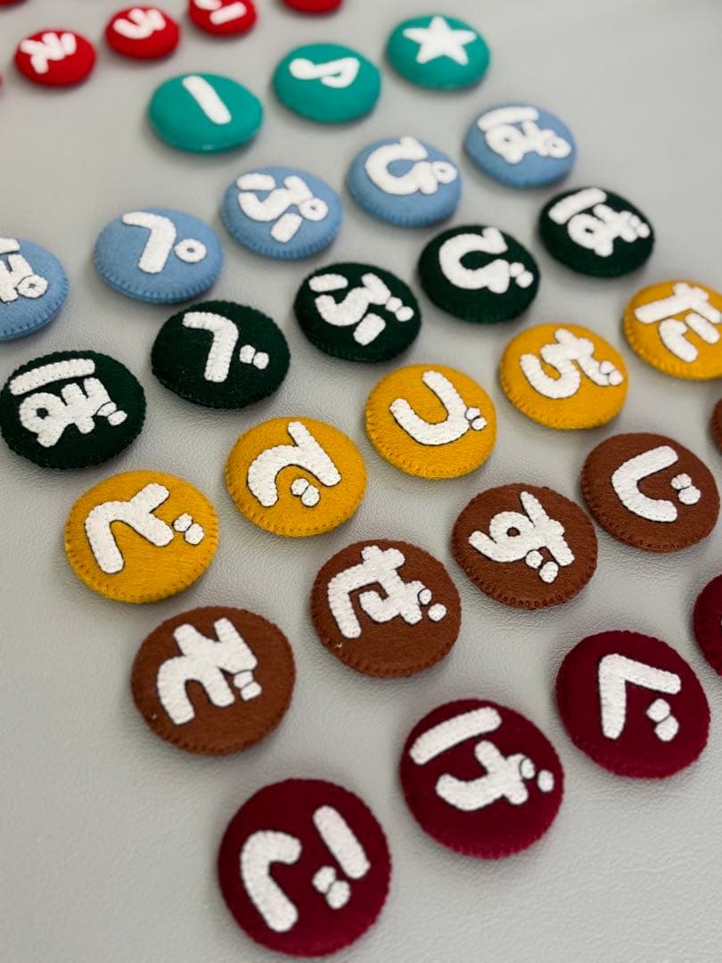 ハンドメイド　ひらがなフェルト文字　濁点セット　「き」「さ」表記変更