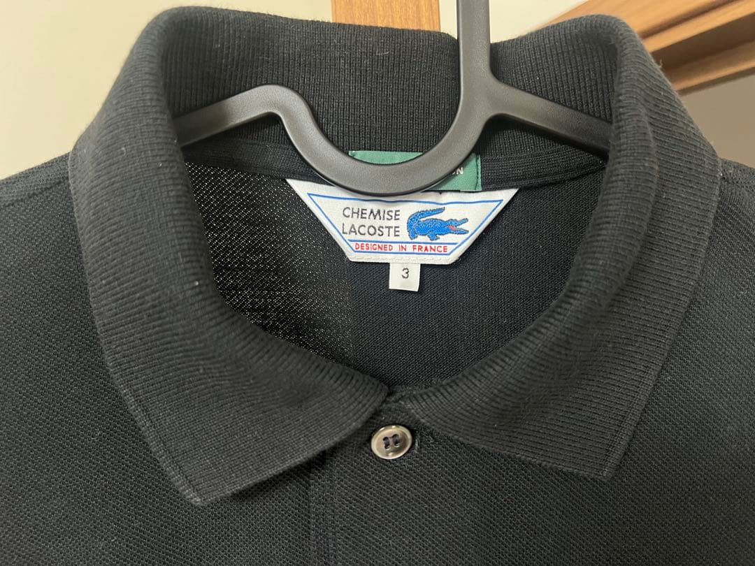 【美品 着用一度のみ】SHIPS別注　ラコステ　ポロシャツ　ブラック　半袖