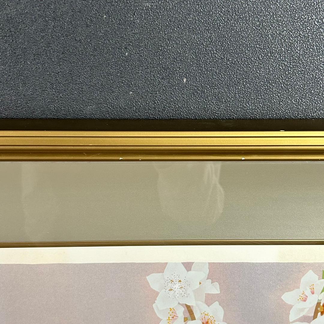 上村松篁「桃花」シルクスクリーン 白寿記念作品 直筆サイン・落款入 証明シール有