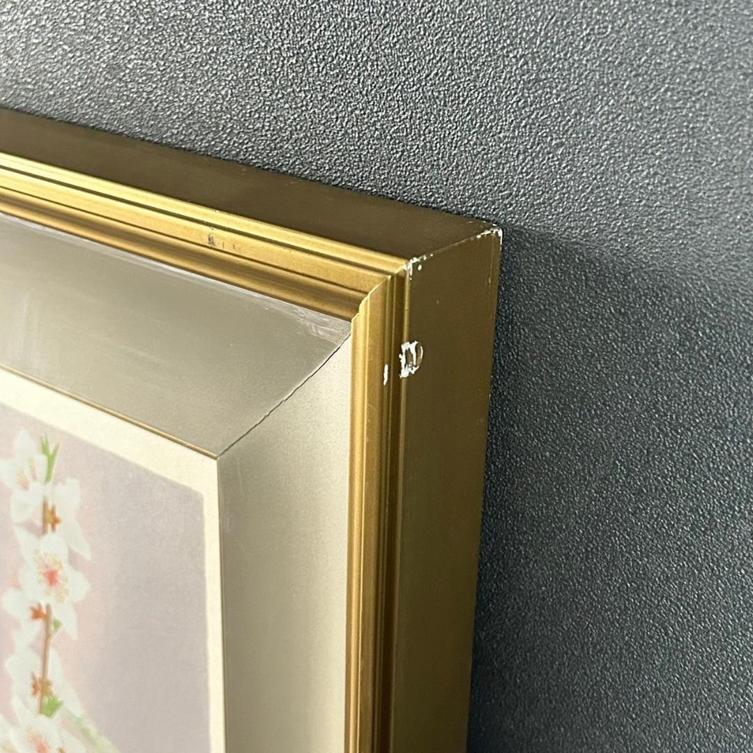 上村松篁「桃花」シルクスクリーン 白寿記念作品 直筆サイン・落款入 証明シール有