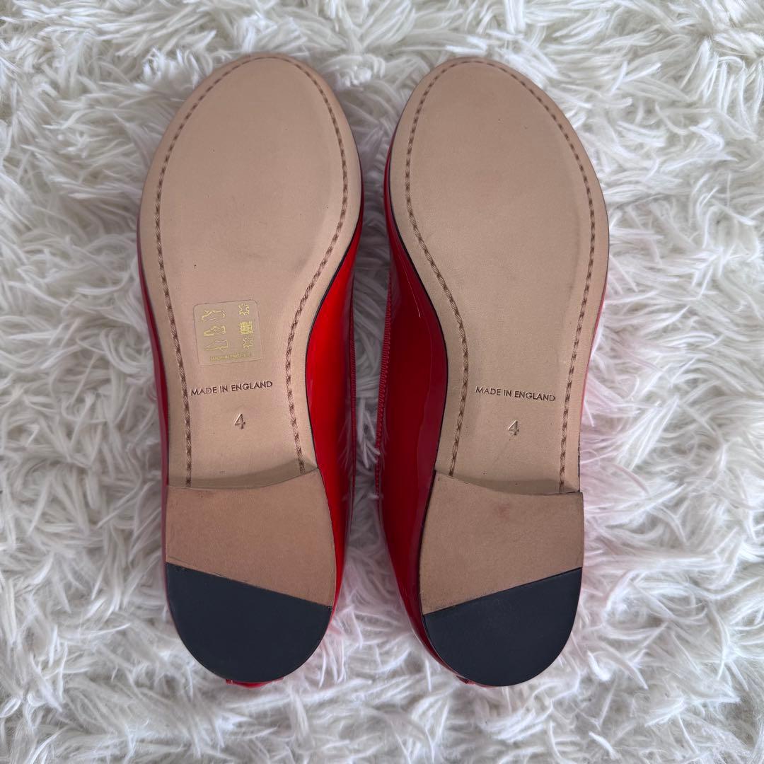 【新品】CATWORTH カットワース バレエシューズ 赤 英国製