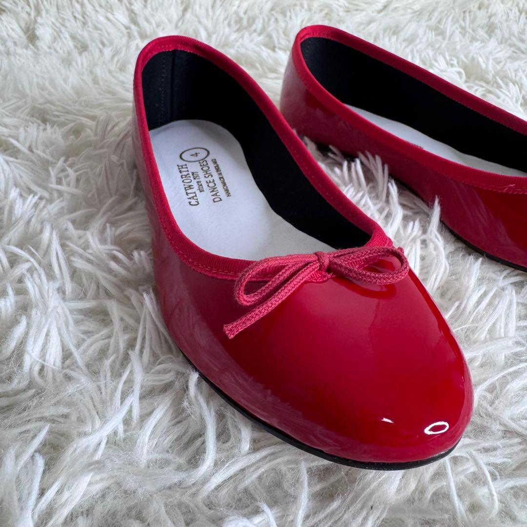 【新品】CATWORTH カットワース バレエシューズ 赤 英国製