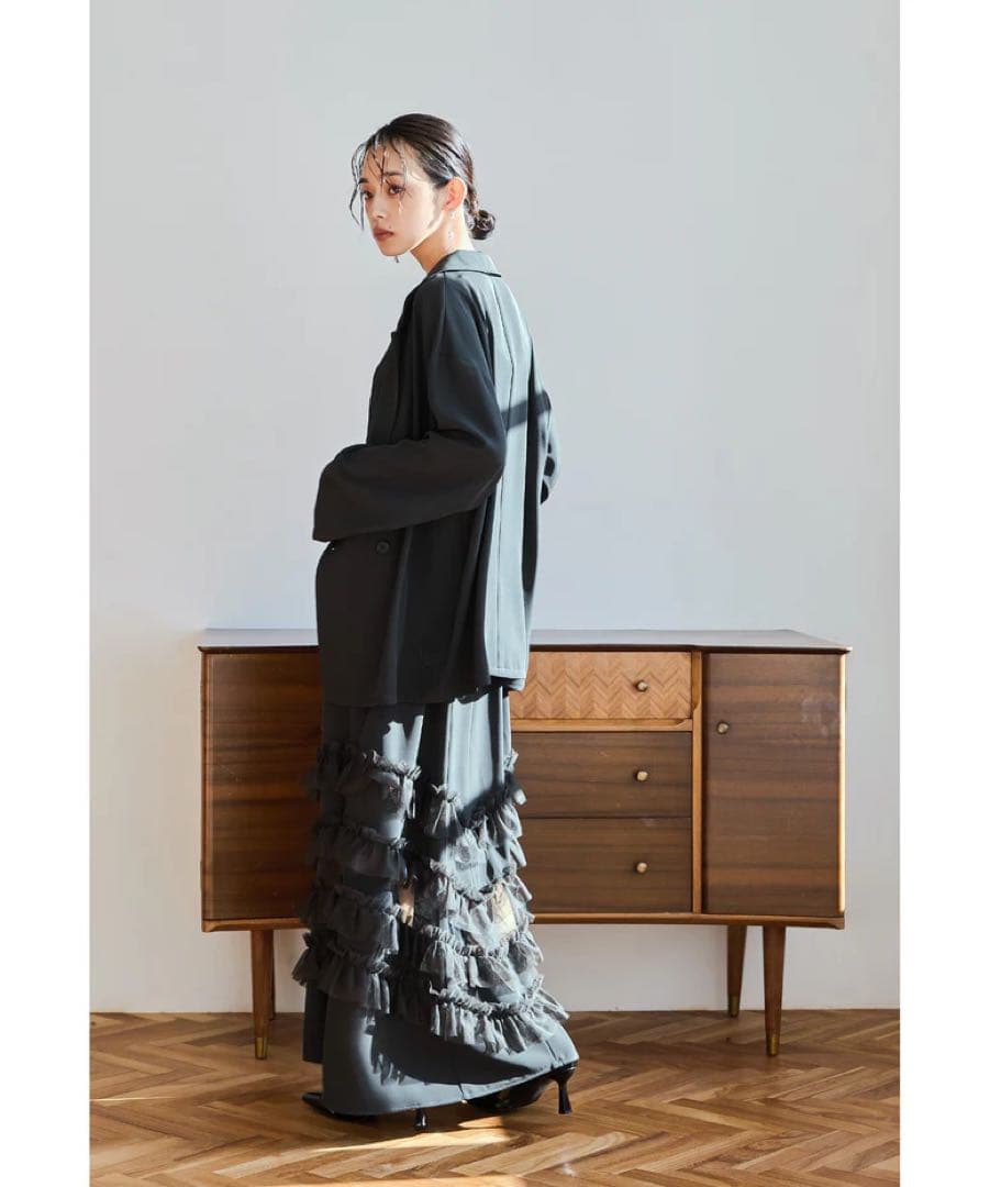 niana トランスペアレントヘムセットアップドレス 2点セット