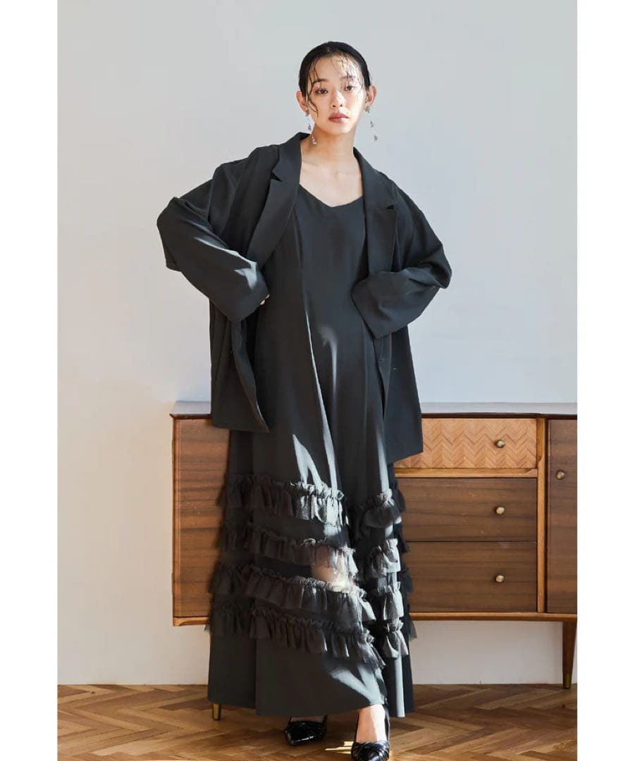 niana トランスペアレントヘムセットアップドレス 2点セット