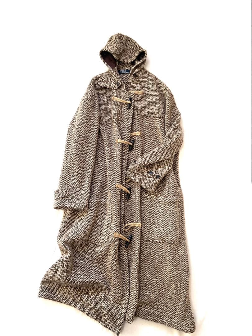 90sラルフローレン マキシ丈ダッフルコート ニット オーバーサイズ