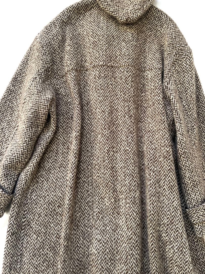 90sラルフローレン マキシ丈ダッフルコート ニット オーバーサイズ