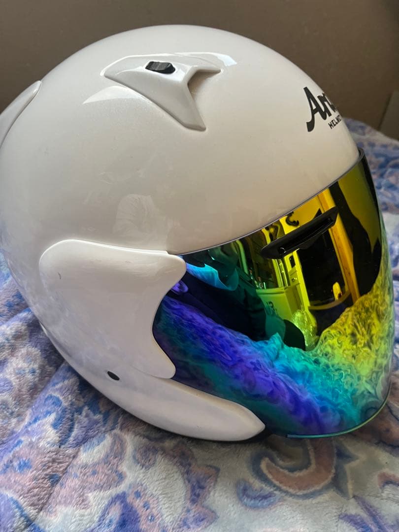 Arai ジェットヘルメット レッドチタン ミラーシールド