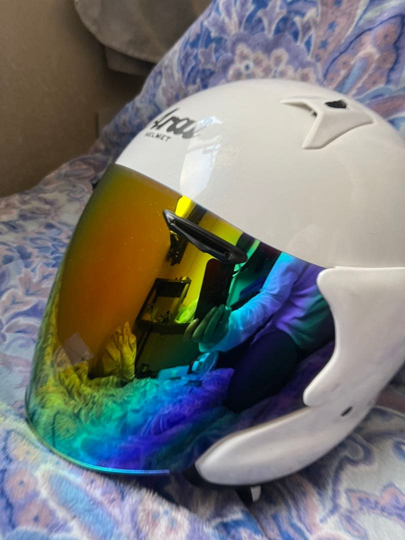 Arai ジェットヘルメット レッドチタン ミラーシールド