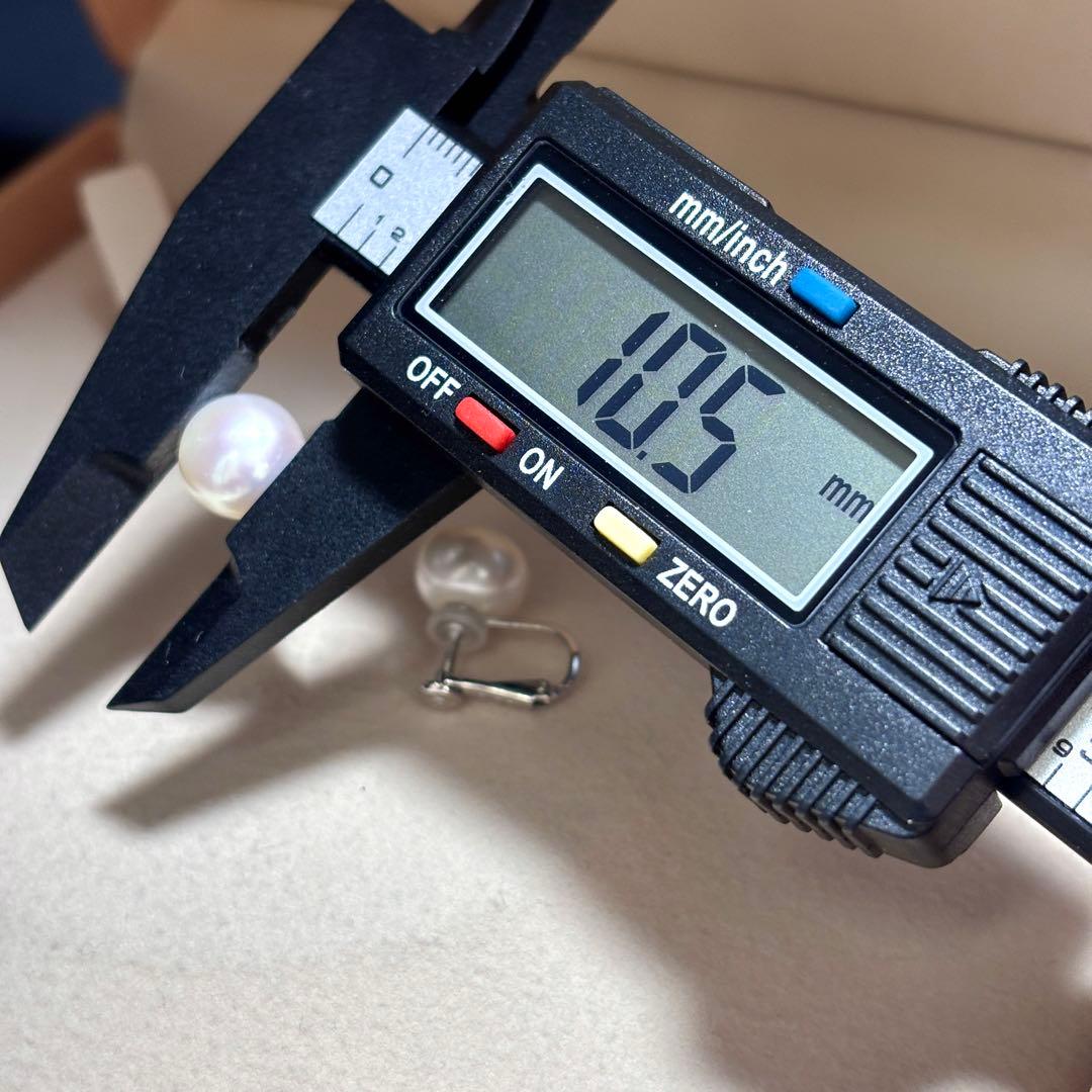 大珠✨テリ強 パール　ネックレス　ホワイト　イヤリング 8.5-9.5 本真珠