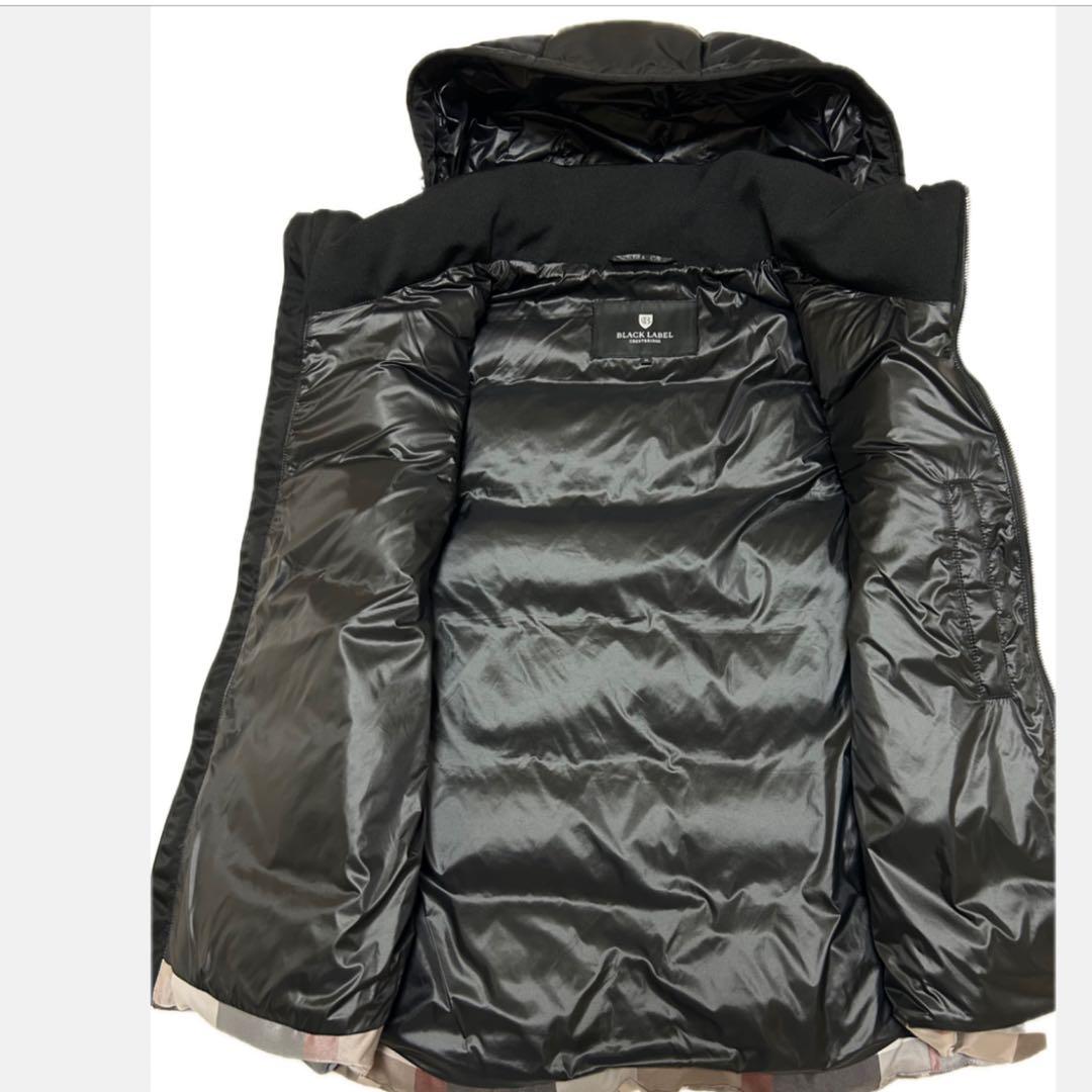 【新品】ブラックレーベル　クレストブリッジチェックコンビダウンベスト サイズLL