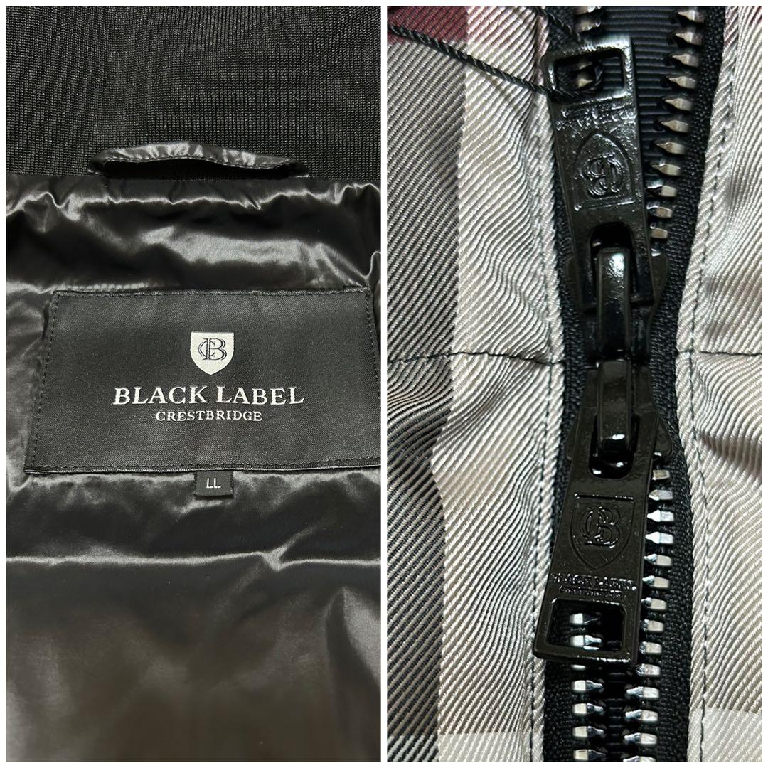 【新品】ブラックレーベル　クレストブリッジチェックコンビダウンベスト サイズLL