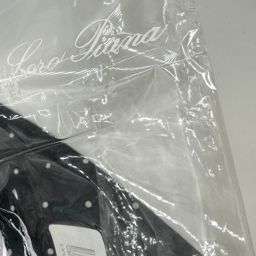 未使用品◎Loro Piana シルクネクタイ メンズ ビジネス ドット柄 紺