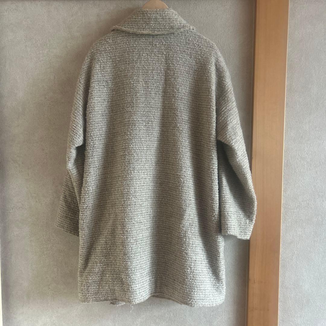 hopeヨーガンレール　ウールコットンミックスツイードコート　Mゆったりめ