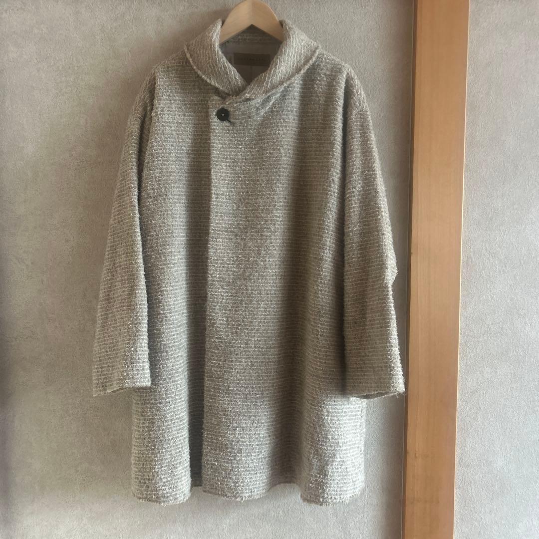 hopeヨーガンレール　ウールコットンミックスツイードコート　Mゆったりめ