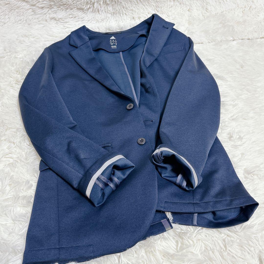 adidas アディダス　PSFA セットアップ ストライプ スーツネイビー　L