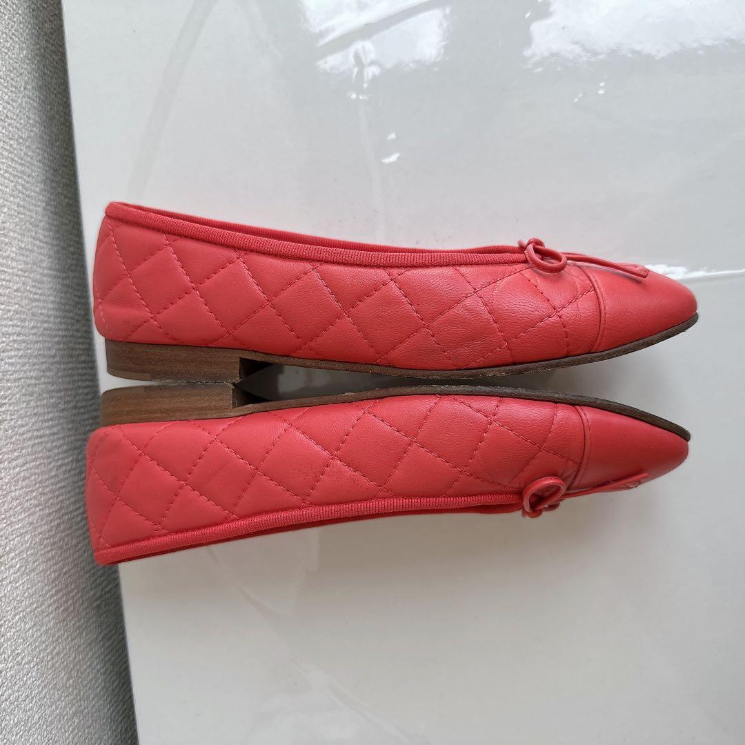 CHANEL シャネル　ココマーク　マトラッセ　フラットシューズ　バレリーナ