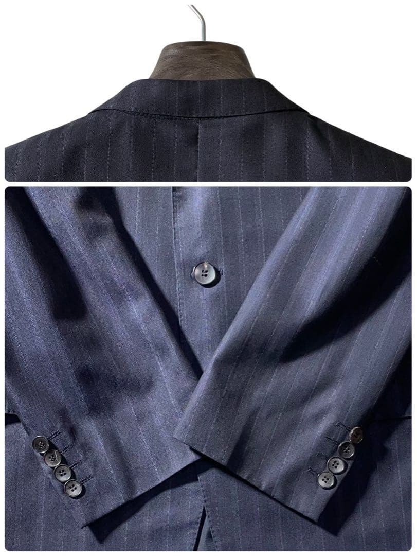 GUCCI グッチ トムフォード期 スーツ ストライプ XL ウール シルク