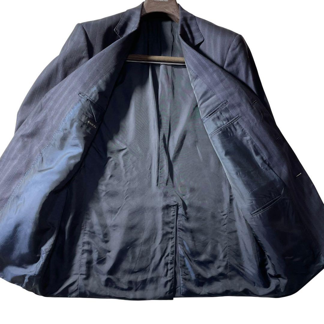 GUCCI グッチ トムフォード期 スーツ ストライプ XL ウール シルク