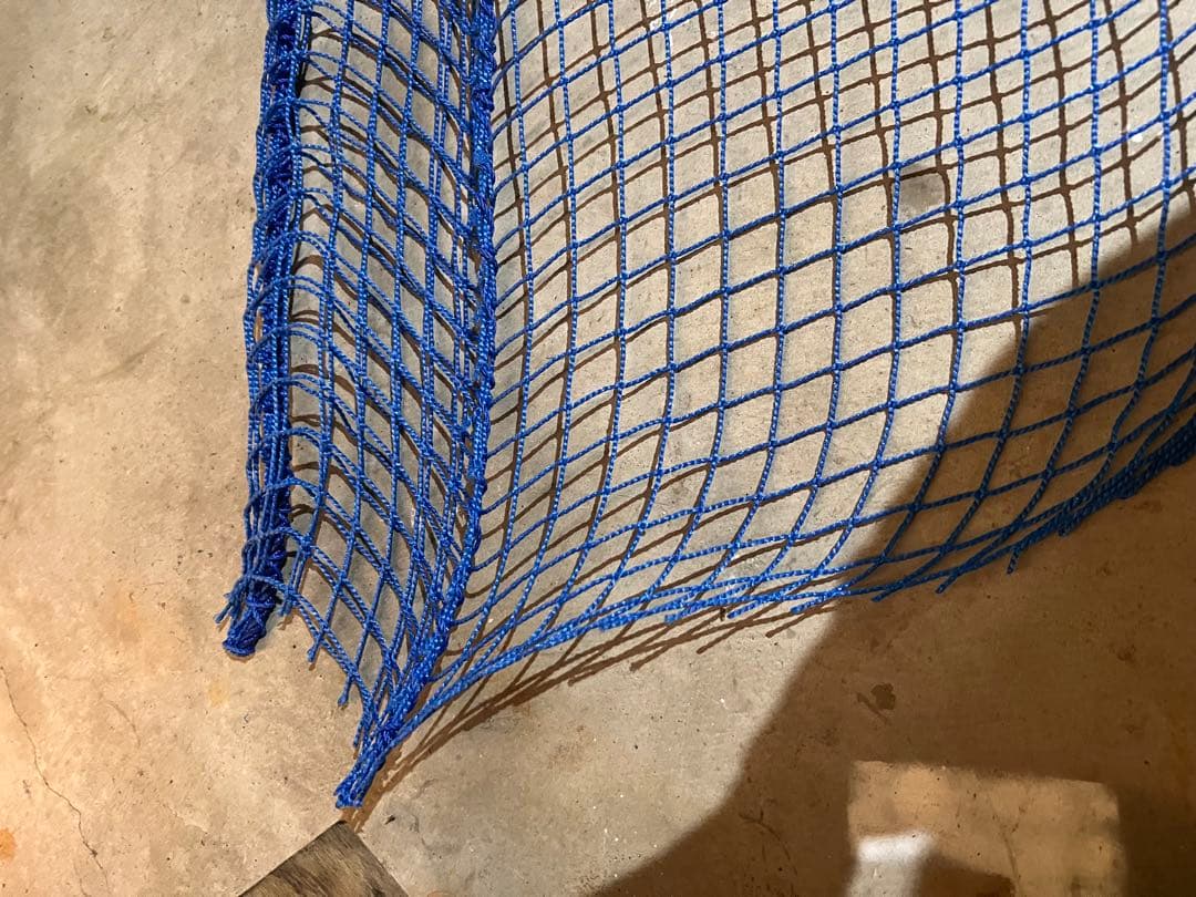 【新古品】防球ネット/3m×12m/青色/ナイロン/ゴルフ練習場/野球/フェンス