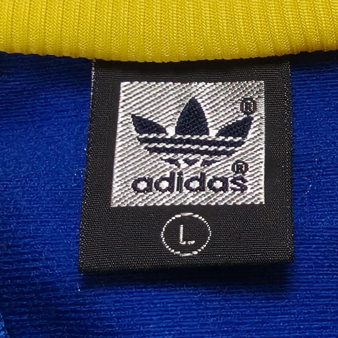 虎之助 美品 adidas MUSAジップ トラックジャケット L 青 黄