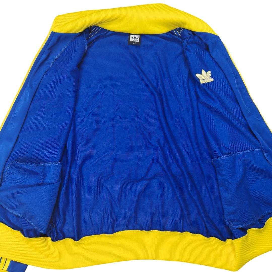 虎之助 美品 adidas MUSAジップ トラックジャケット L 青 黄