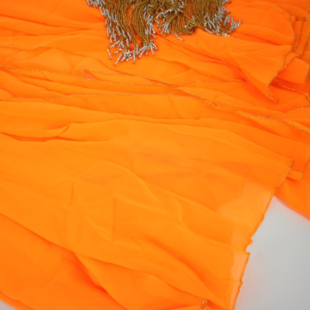 【ほぼ未使用品 ベリーダンス用オリエンタル衣装】トルコ製 ゴールドシルバー