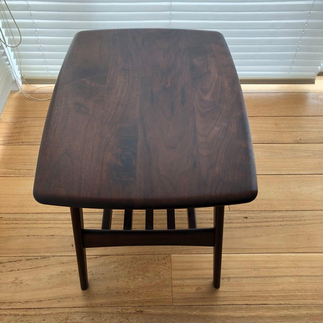 KIRITSU MOKKO ウォールナットセンターテーブルサイドテーブル起立木工