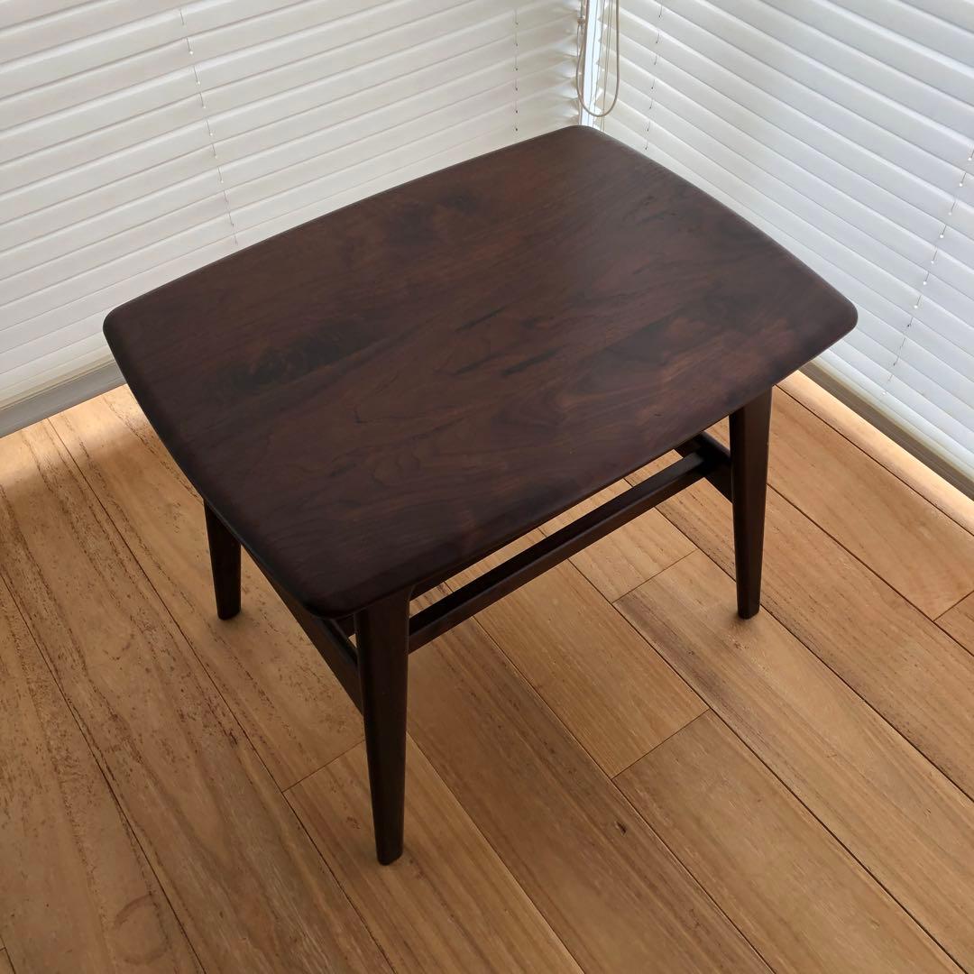 KIRITSU MOKKO ウォールナットセンターテーブルサイドテーブル起立木工