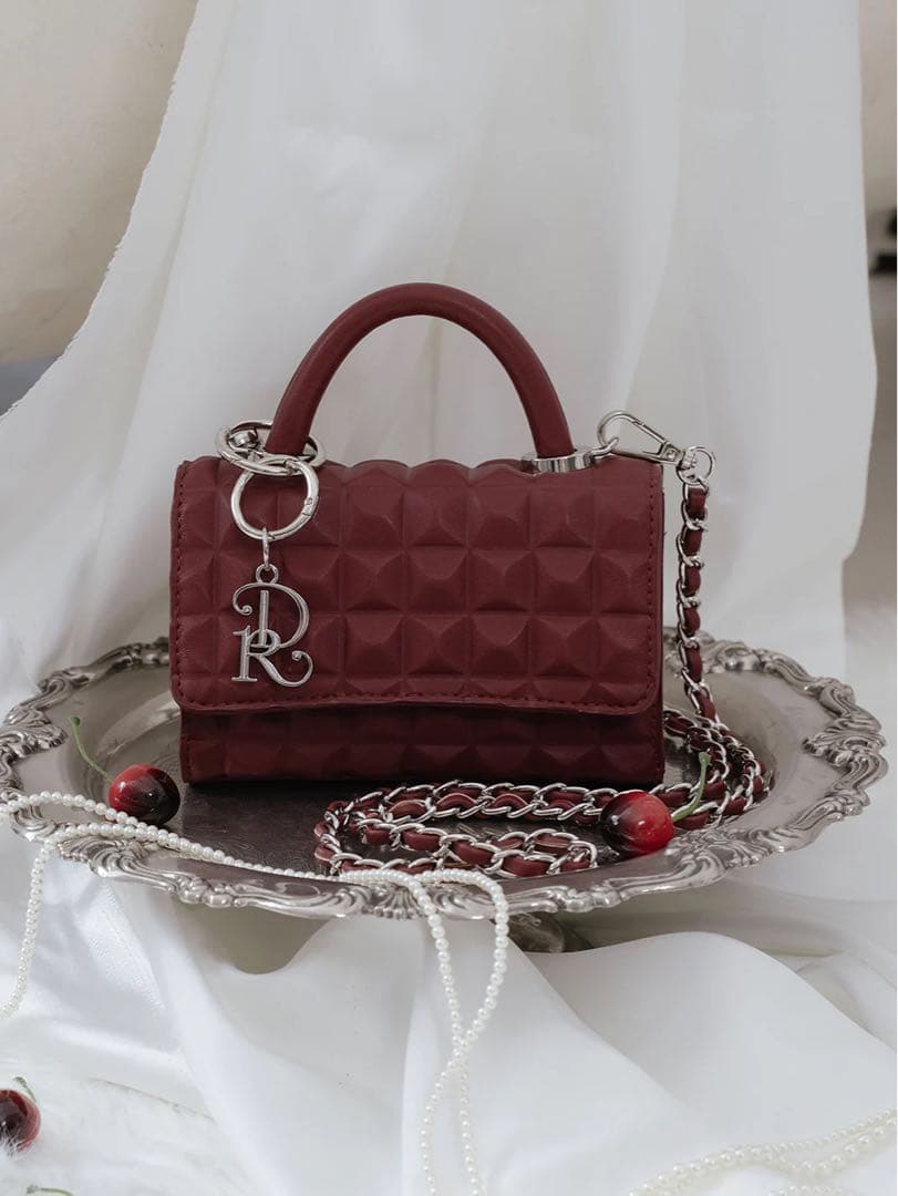 darich ダーリッチ DRチャームチョコレートハンドバッグ ボルドー 赤