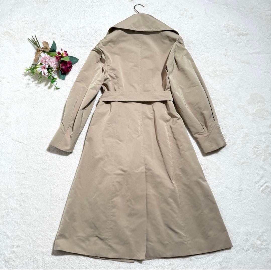 美品　マックスマーラ　トレンチコート　ベージュ　女優襟　ラップコート　近年
