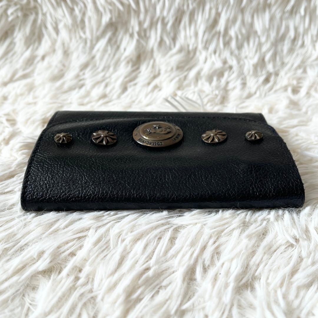 ⭐️美品⭐️　IL BISONTE　二つ折り財布　ワニーコレクション　ブラック